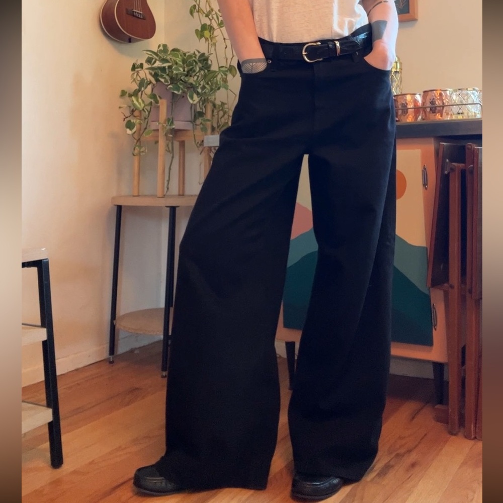 GAP Wide-Leg Black Women's Jeans